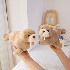 Realistic Walrus Plush Pillow Soft Stuffed Sea Animal Cushion Multiple Sizes