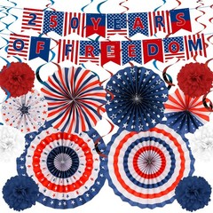 25 PCS US 250th Anniversary Decorations Set, 4th of July Multi-colored