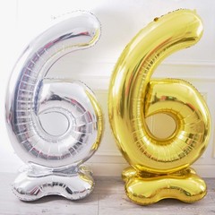 65 Inch Giant Silver Foil Number Balloon,Old Children’s Birthday Party Helium…