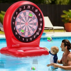 Inflatable Dart Toss Pool Toy Set, Giant Pool Game for Kids Ages 8–12, Teens …