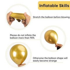 Premium Metallic Gold Balloon Garland Arch Kit Assorted Sizes for Events
