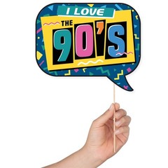 90s Photo Booth Props – 41-pc 90 s Selfie Prop Kit with 8 x 10-Inch Sign, 60 …