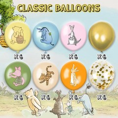 48PCS 12Inches Winnie Balloons for the Pooh Baby Shower Decorationsï¼ŒWinnie Ba