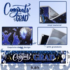 Graduation Banner 2025 Graduation Party Supply Yard Sign Blue Graduation Banner