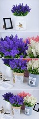 US Set of 4 Artificial Lavender Bouquets Ideal for Home & Office Fall Decoration
