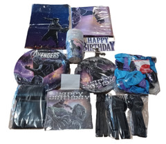 AVENGERS MARVEL Party Set for 10 Cups Plates Balloons Kit Decorations Supplies