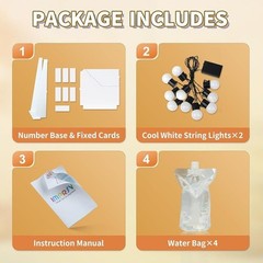 4ft Light Up Number 16 Birthday Decorations Marquee Foam Board Party Decor New