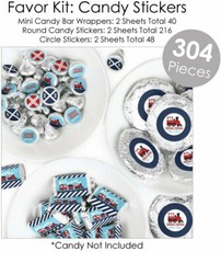 Big Dot of Happiness Railroad Party Crossing – Steam Train Kit Fundle Bundle