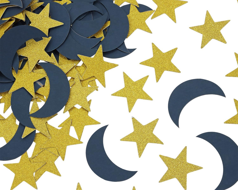 Big Moon Star Table Confetti Decor Glitter Table Confetti Moon Star Decoration f