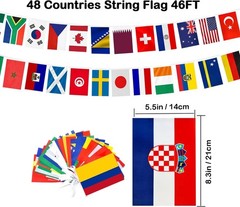 Multicolor 48 Countries Flag String for World Cup 2026 – Vibrant & Exciting