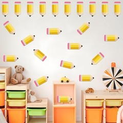 60 PCS Pencil Cutouts Name Tags Classroom Bulletin Board Decor Glue Points