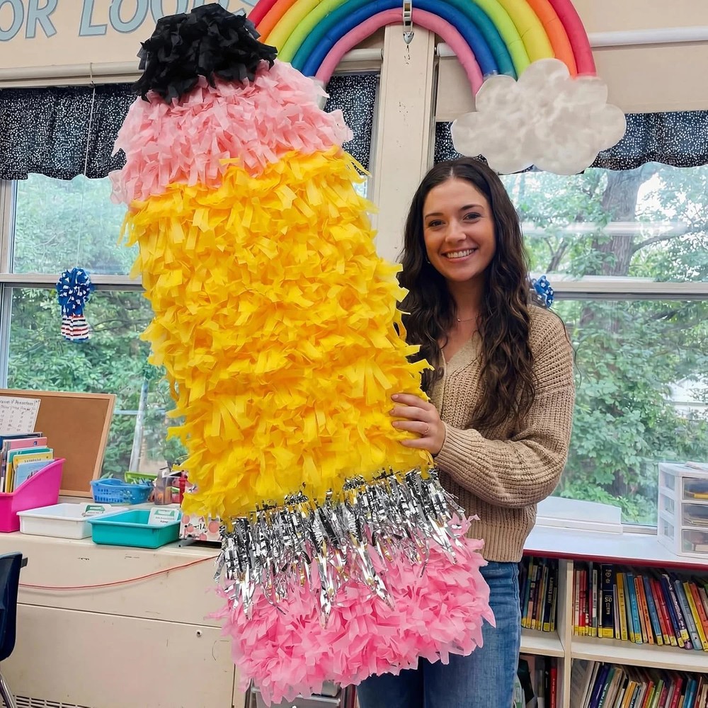 Geelin Giant Pencil Classroom Decoration Large 4.1ft Back to School Party Decora