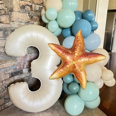 Starfish Balloons 4pcs 26inch Large Inflatable Star Fish Foil Balloon for Oce…