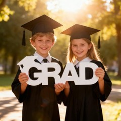 White Large Grad Senior 2026 Graduation Sign Photo Booth Props Centerpieces