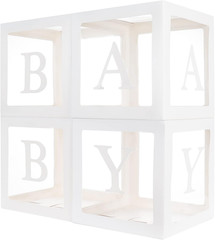 Baby Boxes with 12 Letters for Baby Shower, Baby Shower Decorations for Boy