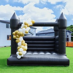 White/ Pink/Black PVC Inflatable Bounce House with Blower For Wedding Birthday