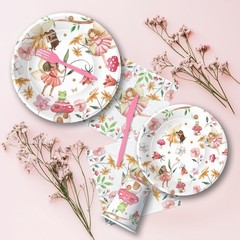 Enchanted Fairy Birthday Party Decorations Set – Plates, Napkins, Cups & More fo
