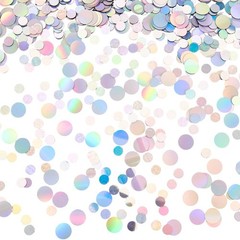 1 Box 60g Holographic Circle Confetti Iridescent Round Table Scatter 6mm 10mm