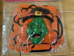 Vintage Halloween Lot 14 Pieces Spiders Bats Banner Flash Light Treat Bags NEW