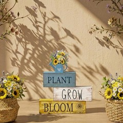 4 Pcs Sunflower Table Decorations Sunflower Wooden Sign Kettle Summer Tiered …