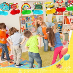 8 PCS Back to School Decorations First Day of Kindergarten Items | Paper Honeyco