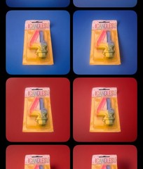 Multicolor Birthday Cake Candle (4th Birthday)