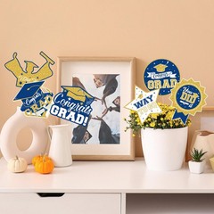 2026 Graduation Party Decorations – 24 Pcs Class of 2026 Congrats Blue Gold