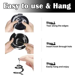 30 PCS Hanging Swirl Decorations Black Silver Party Streamers Ceiling 24 Inch
