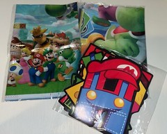 Super Mario Theme Birthday Party Supplies 177 Pc Dinner Ware,Decor, & Supply Bag