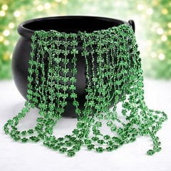 GiftExpress 12-Pack 33» St. Patrick’s Day Shamrock Beads – 33 inches, green