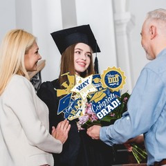 2026 Graduation Party Decorations – 24 Pcs Class of 2026 Congrats Blue Gold