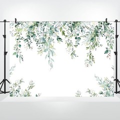 Greenery Backdrop 8x6FT Green Eucalyptus Leaves Photography Background