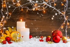 7x5ft Xmas Tree Baubles Rustic Wooden Planks Backdrop Vinyl Photo Background