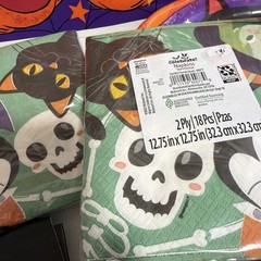 Halloween Party Lot Placemat Plates Graphic Napkins USA Party Decor