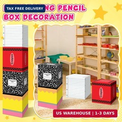 4 Pcs Back to School Balloon Box Decoration Sets Include Pencil Crayon Notebook