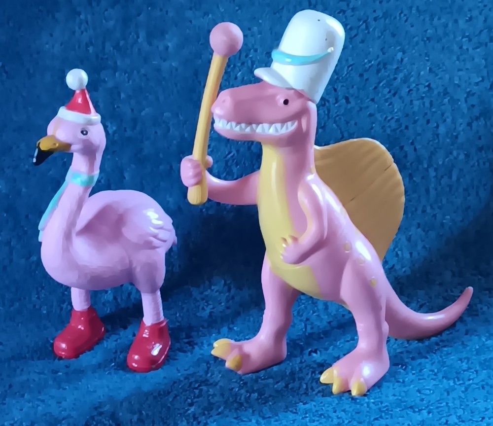 Target Party Farm Animals Ankyo Santa Hat Flamingo Marching Band T-Rex 2 Pink