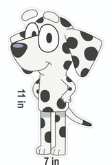 8 Bluey Bingo Removable Floor Decals Sidewalk Birthday Party Decorations
