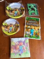 Minecraft Birthday Party Decorations Plates Napkins MC8 M1