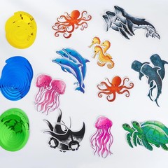 WERNNSAI 24 Pcs Ocean Party Hanging Swirls – Ocean Theme Party Decorations Sea A