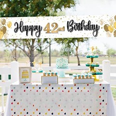Happy 42nd Birthday Decorations,42nd Gold Balloon Large Birthday Gold-42nd