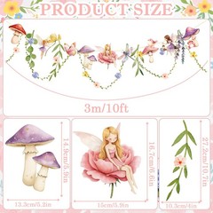 Fairy Party Banner, Fairy First Birthday Party Decorations, Mushroom Flower B…