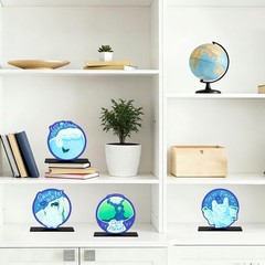 8Pcs Earth Day Cute Tiered Tray Decoration Centerpieces Environmental Protect…
