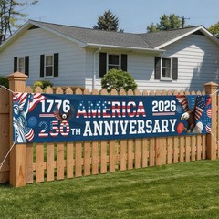 250th Anniversary Banner 120″ x 20″ America 17762026 US 250 Years Birthday Fr…