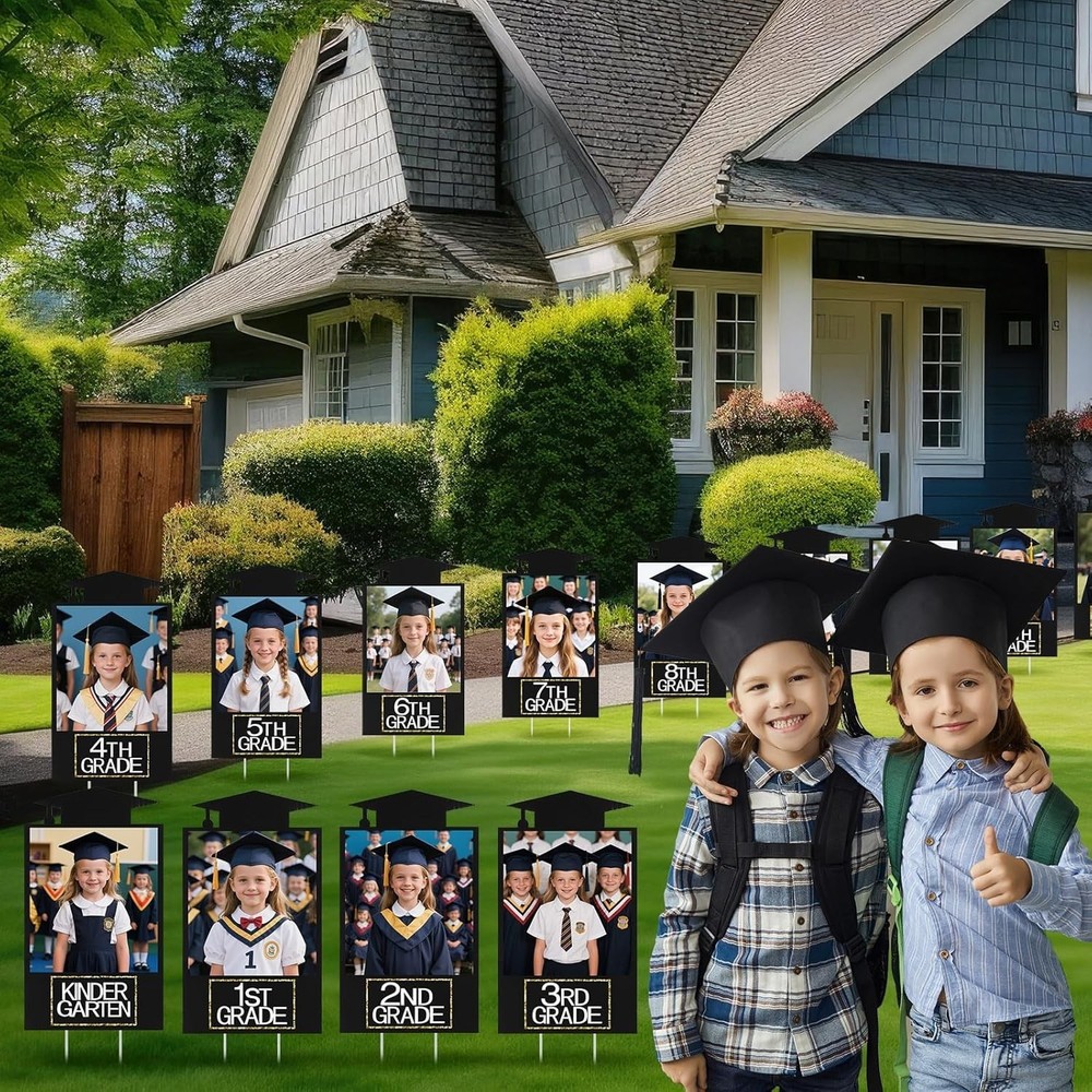 13 Pcs K-12th Graduation Yard Sign 2026 Graduation Decorations 15″ X 8″ Photo Di