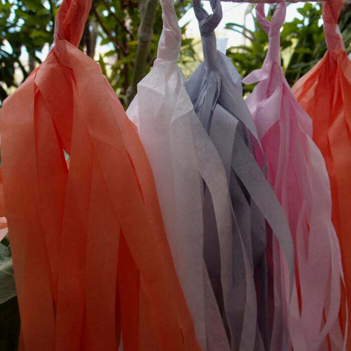 Quasimoon Tissue Paper Tassel Garland Kit – Powder Mix by PaperLanternStore