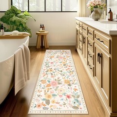 Floral 2×8 Area Rug Machine Washable Soft Print Boho Carpet Non Slip Doormat …