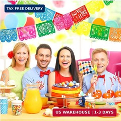 Boao 4 Packs 60 Feet Cinco De Mayo Party Decorations Mexican Banner Fiesta Plast