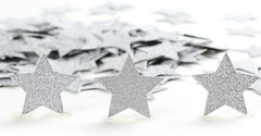 Glitter Star Confetti Wedding Party Decor and Table Decor 1.2’’ in Diameter (Sil