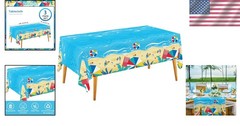 Plastic Tablecloth 3-Pack Waterproof Hawaiian Summer Birthday Pool Party Decor