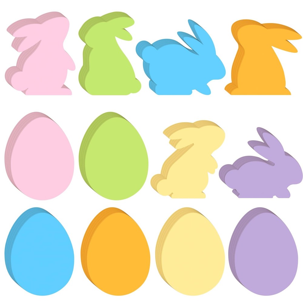 Colorful Easter Bunny Egg Carrot Paper Cutouts Bulletin Board Decor 200 PCS